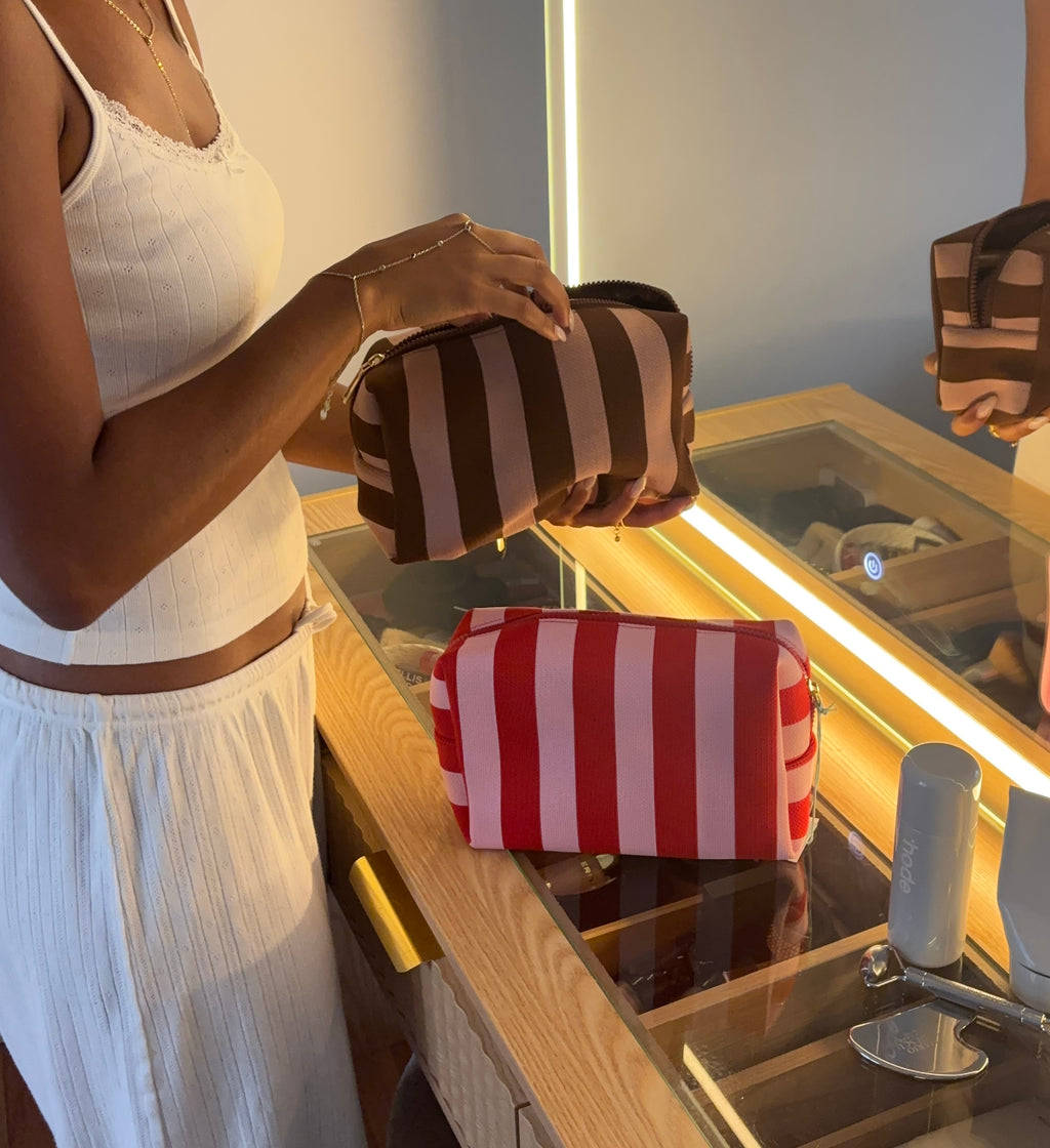 Summer Stripes Makeup Bag